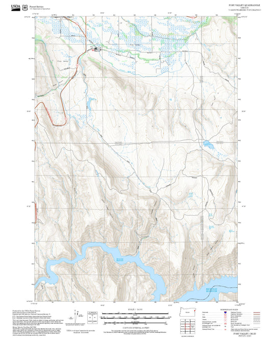 2025 Forest Service Topo Map of Posy Valley Oregon