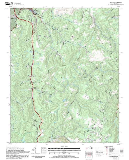 2025 Forest Service Topo Map of Pound Virginia