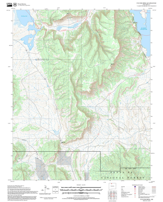 2025 Forest Service Topo Map of Pounds Mesa New Mexico