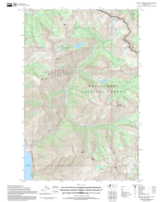 2025 Forest Service Topo Map of Prince Creek Washington