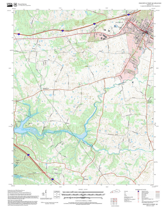 2025 Forest Service Topo Map of Princeton West Kentucky