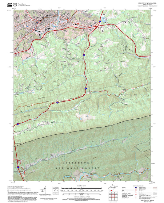 2025 Forest Service Topo Map of Princeton West Virginia