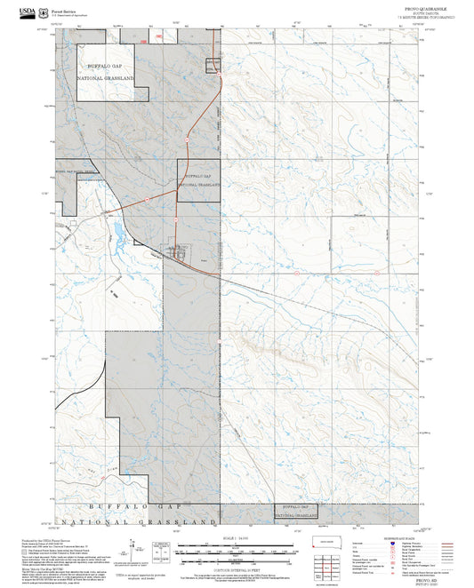 2025 Forest Service Topo Map of Provo South Dakota