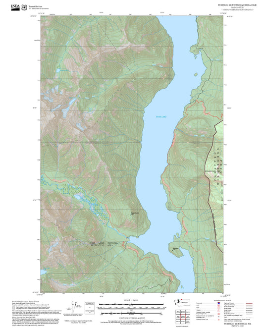 2025 Forest Service Topo Map of Pumpkin Mountain Washington