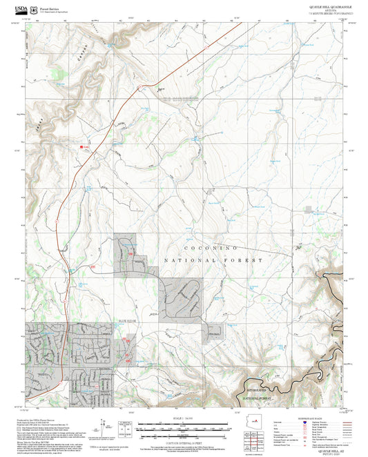 2025 Forest Service Topo Map of Quayle Hill Arizona