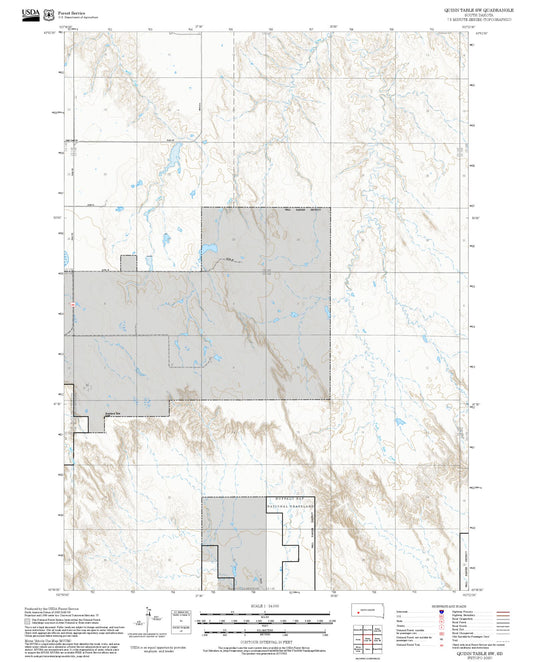 2025 Forest Service Topo Map of Quinn Table SW South Dakota