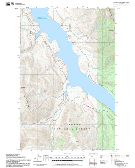 2025 Forest Service Topo Map of Quintonkon Montana