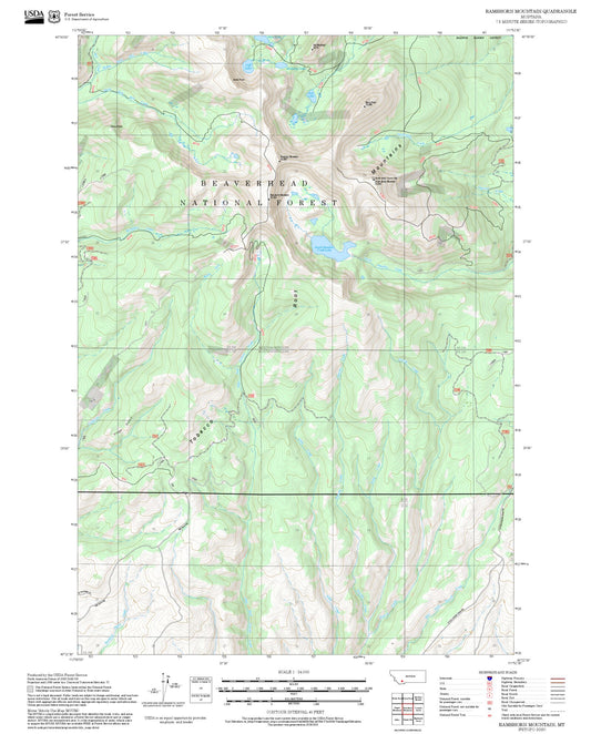 2025 Forest Service Topo Map of Ramshorn Mountain Montana