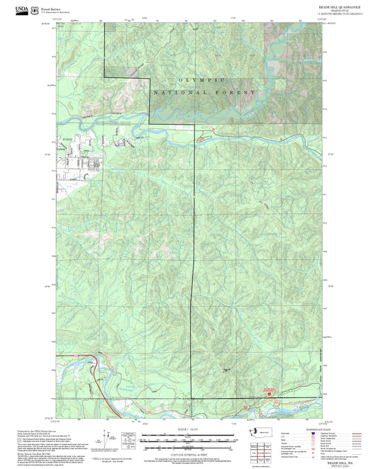 2025 Forest Service Topo Map of Reade Hill Washington