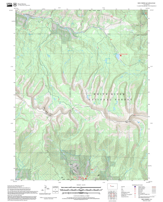 2025 Forest Service Topo Map of Red Creek Colorado