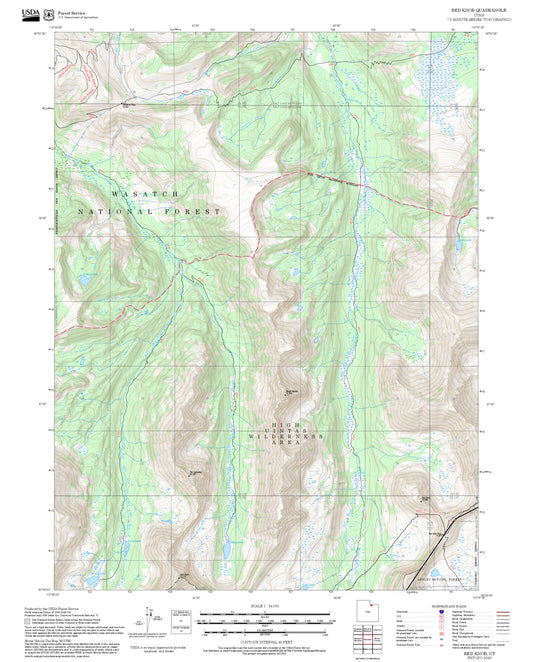 2025 Forest Service Topo Map of Red Knob Utah