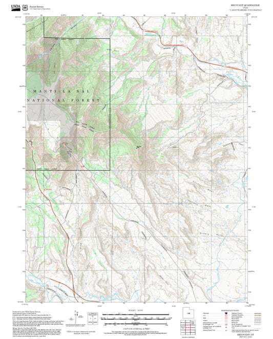 2025 Forest Service Topo Map of Red Point Utah