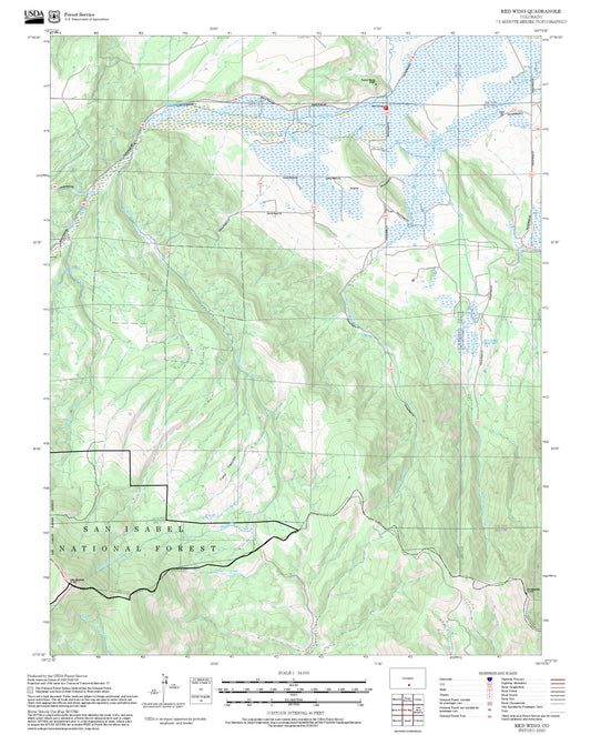 2025 Forest Service Topo Map of Red Wing Colorado