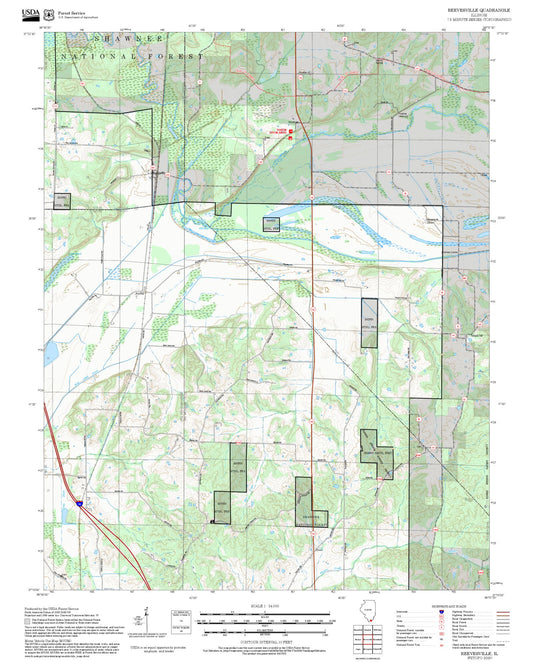 2025 Forest Service Topo Map of Reevesville Illinois