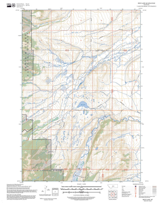 2025 Forest Service Topo Map of Rein Lake Montana