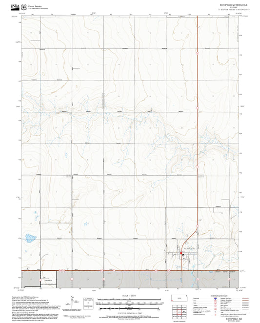 2025 Forest Service Topo Map of Richfield Kansas