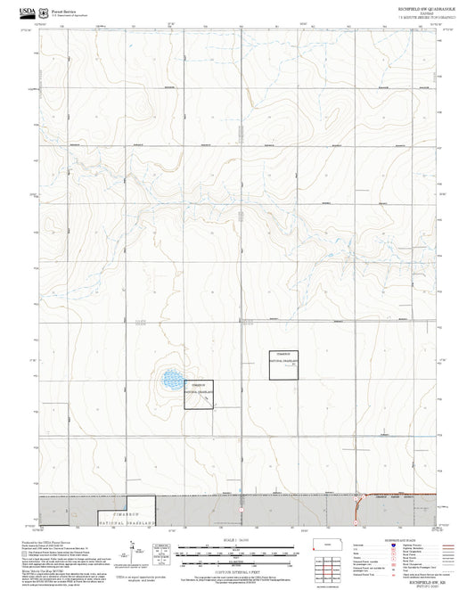 2025 Forest Service Topo Map of Richfield SW Kansas
