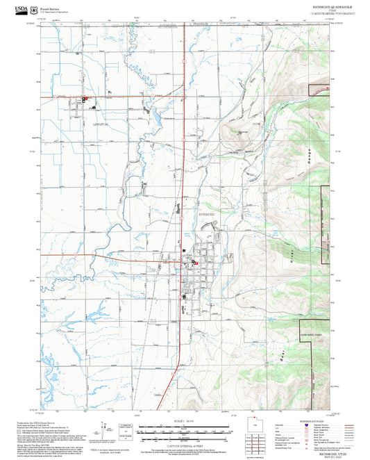 2025 Forest Service Topo Map of Richmond Utah