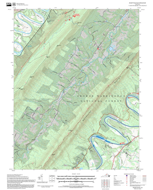 2025 Forest Service Topo Map of Rileyville Virginia