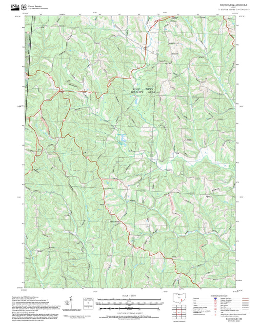 2025 Forest Service Topo Map of Ringgold Ohio