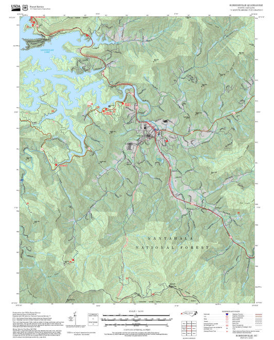 2025 Forest Service Topo Map of Robbinsville North Carolina