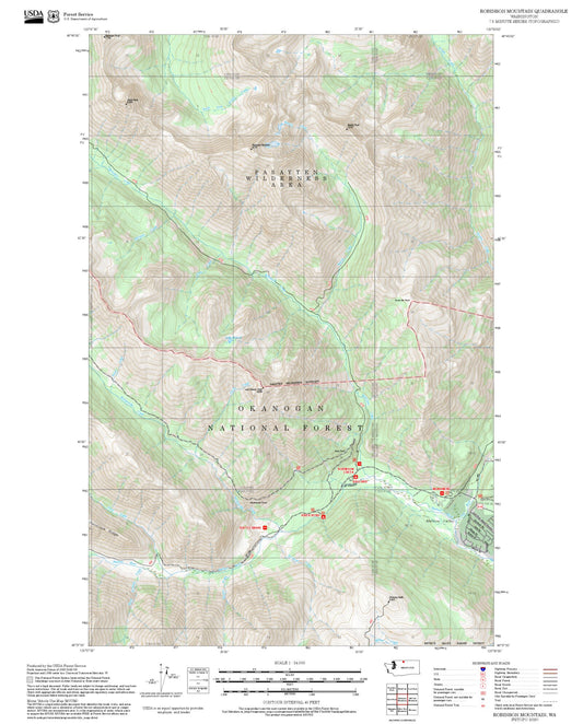 2025 Forest Service Topo Map of Robinson Mountain Washington