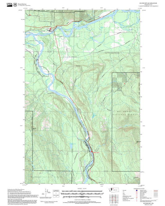 2025 Forest Service Topo Map of Rockport Washington
