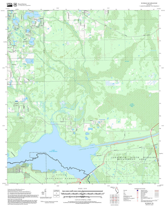 2025 Forest Service Topo Map of Rodman Florida