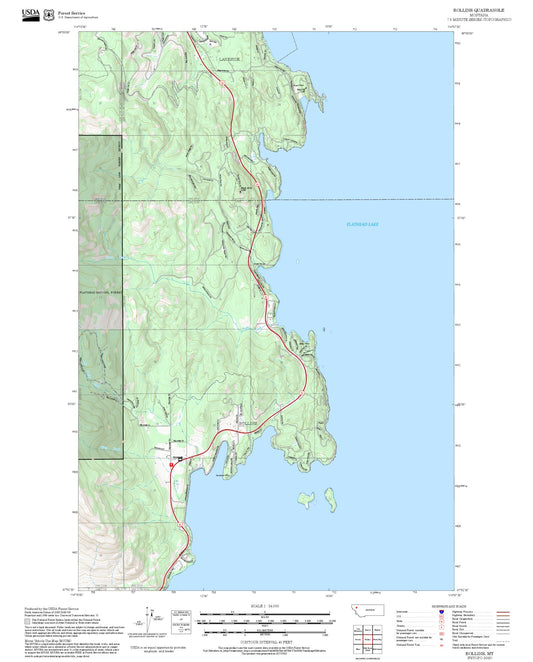 2025 Forest Service Topo Map of Rollins Montana