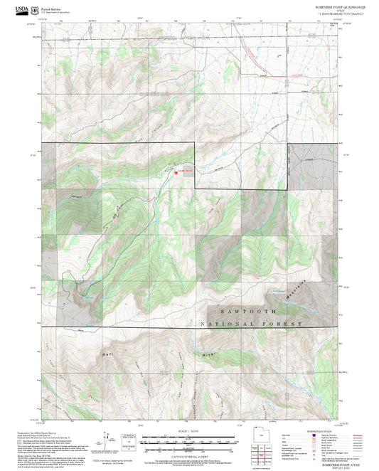 2025 Forest Service Topo Map of Rosevere Point Utah