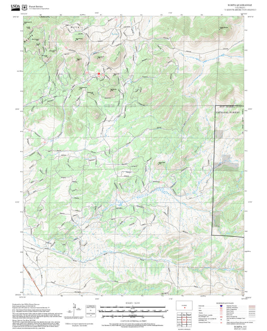 2025 Forest Service Topo Map of Rosita Colorado