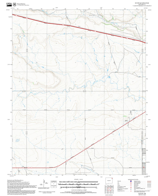 2025 Forest Service Topo Map of Royce New Mexico