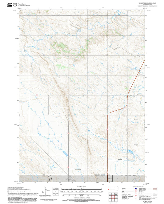 2025 Forest Service Topo Map of Rumford South Dakota
