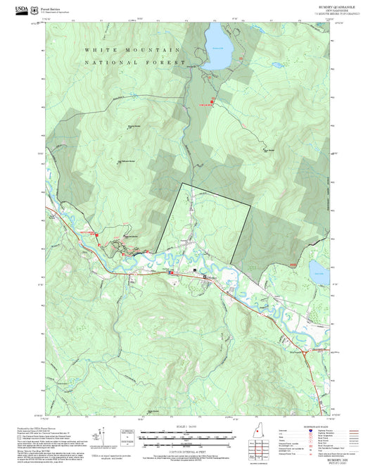 2025 Forest Service Topo Map of Rumney New Hampshire