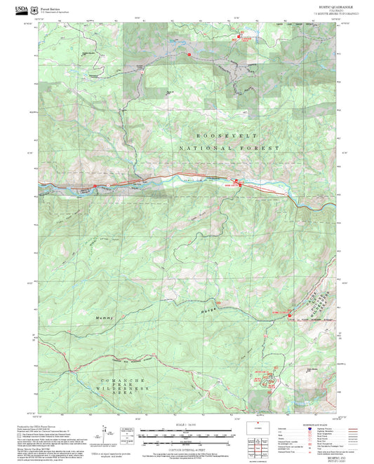 2025 Forest Service Topo Map of Rustic Colorado
