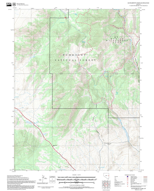 2025 Forest Service Topo Map of Sacramento Pass Nevada