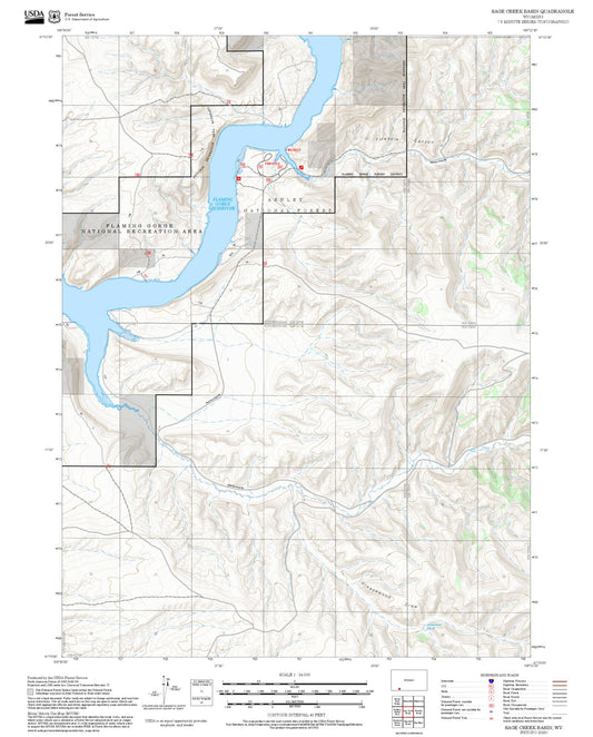 2025 Forest Service Topo Map of Sage Creek Basin Wyoming