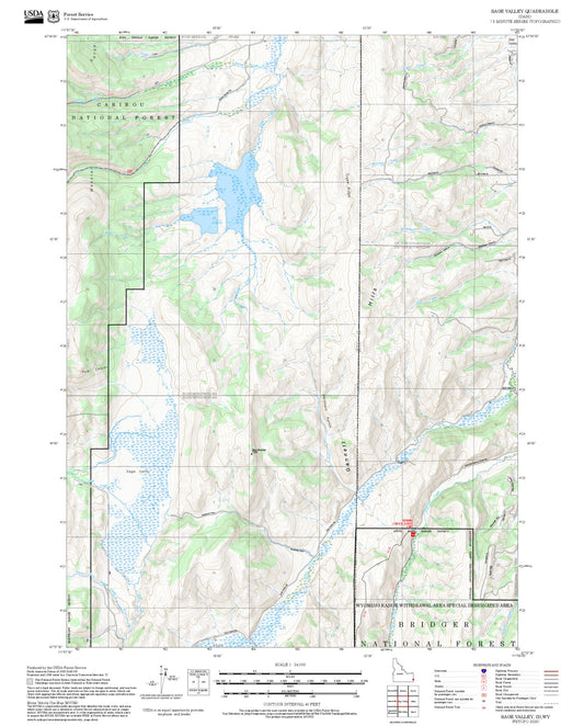 2025 Forest Service Topo Map of Sage Valley Idaho