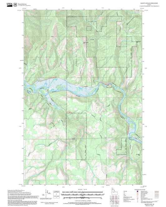 2025 Forest Service Topo Map of Saint Joe Idaho