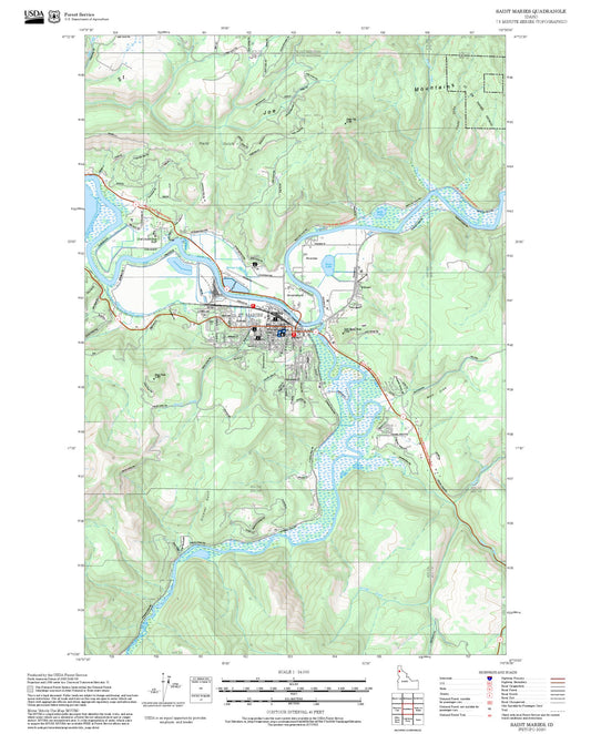 2025 Forest Service Topo Map of Saint Maries Idaho