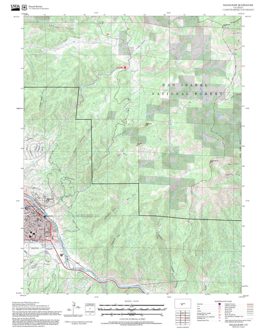 2025 Forest Service Topo Map of Salida East Colorado