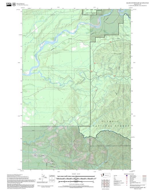 2025 Forest Service Topo Map of Salmon River East Washington