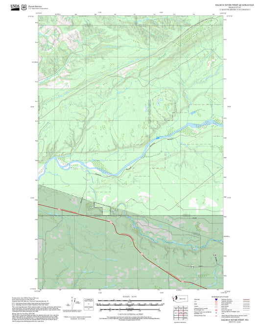 2025 Forest Service Topo Map of Salmon River West Washington