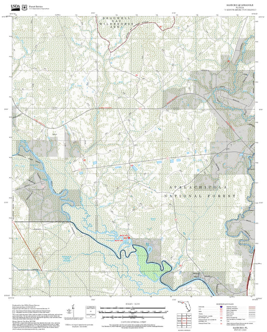 2025 Forest Service Topo Map of Sanborn Florida