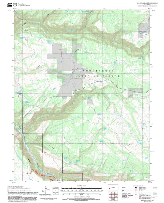 2025 Forest Service Topo Map of Sanborn Park Colorado