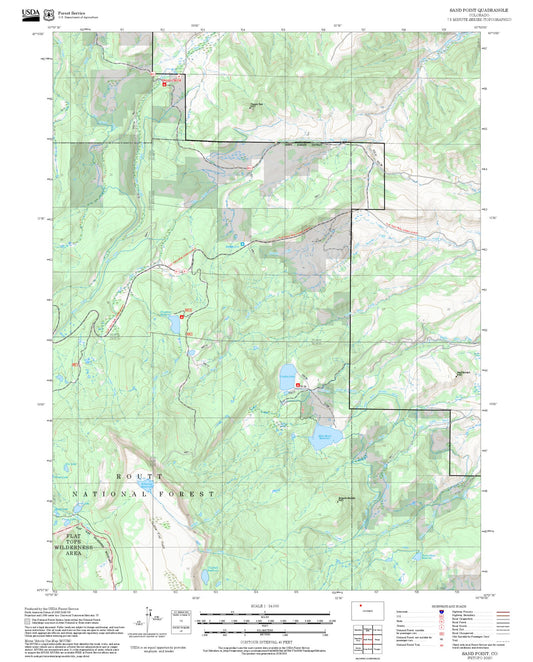2025 Forest Service Topo Map of Sand Point Colorado
