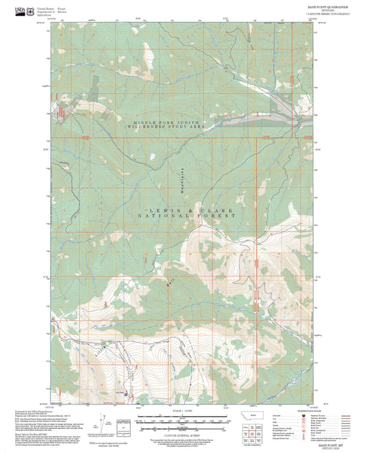 2025 Forest Service Topo Map of Sand Point Montana