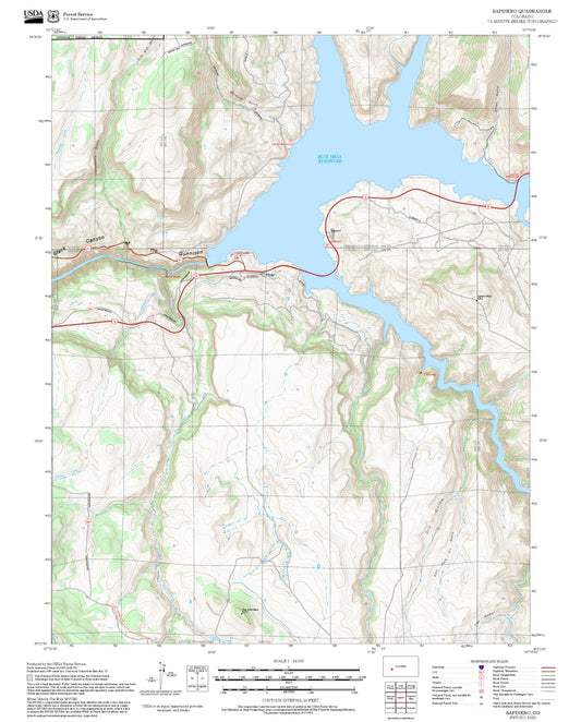 2025 Forest Service Topo Map of Sapinero Colorado