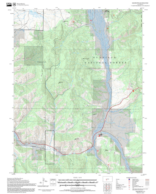 2025 Forest Service Topo Map of Sargents Colorado
