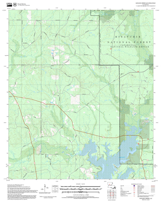 2025 Forest Service Topo Map of Savage Creek Louisiana